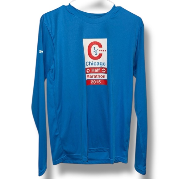 Chicago Half Marathon 2015 Blue Alanic Long-Sleeve Shirt Men’s Size Small EUC - Picture 2 of 16